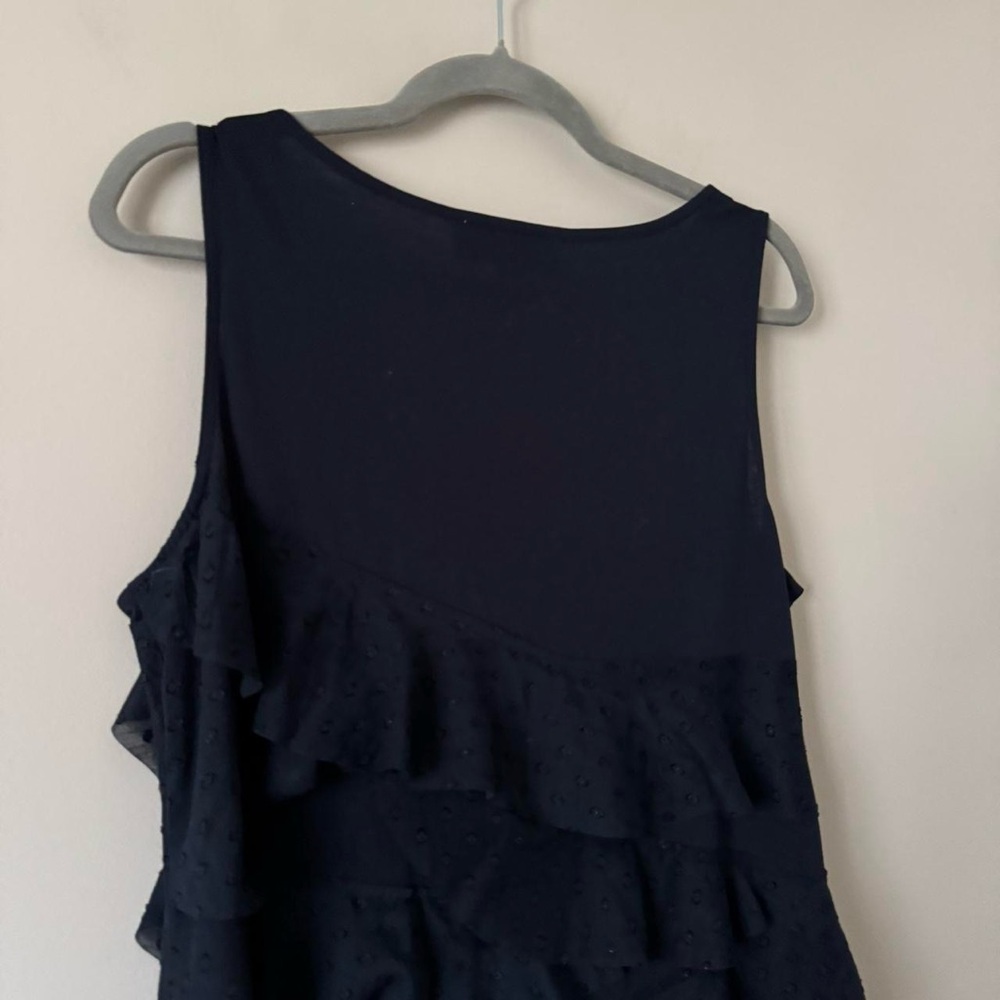 Ann Taylor NWT polka dot navy blue mini dress - Picture 4 of 7